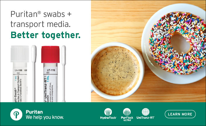 Puritan collection and transport kits with liquid media specimen collection swabs