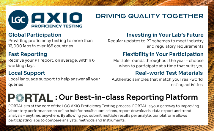 LGC AXIO Proficiency Testing &ndash; Driving Quality Together